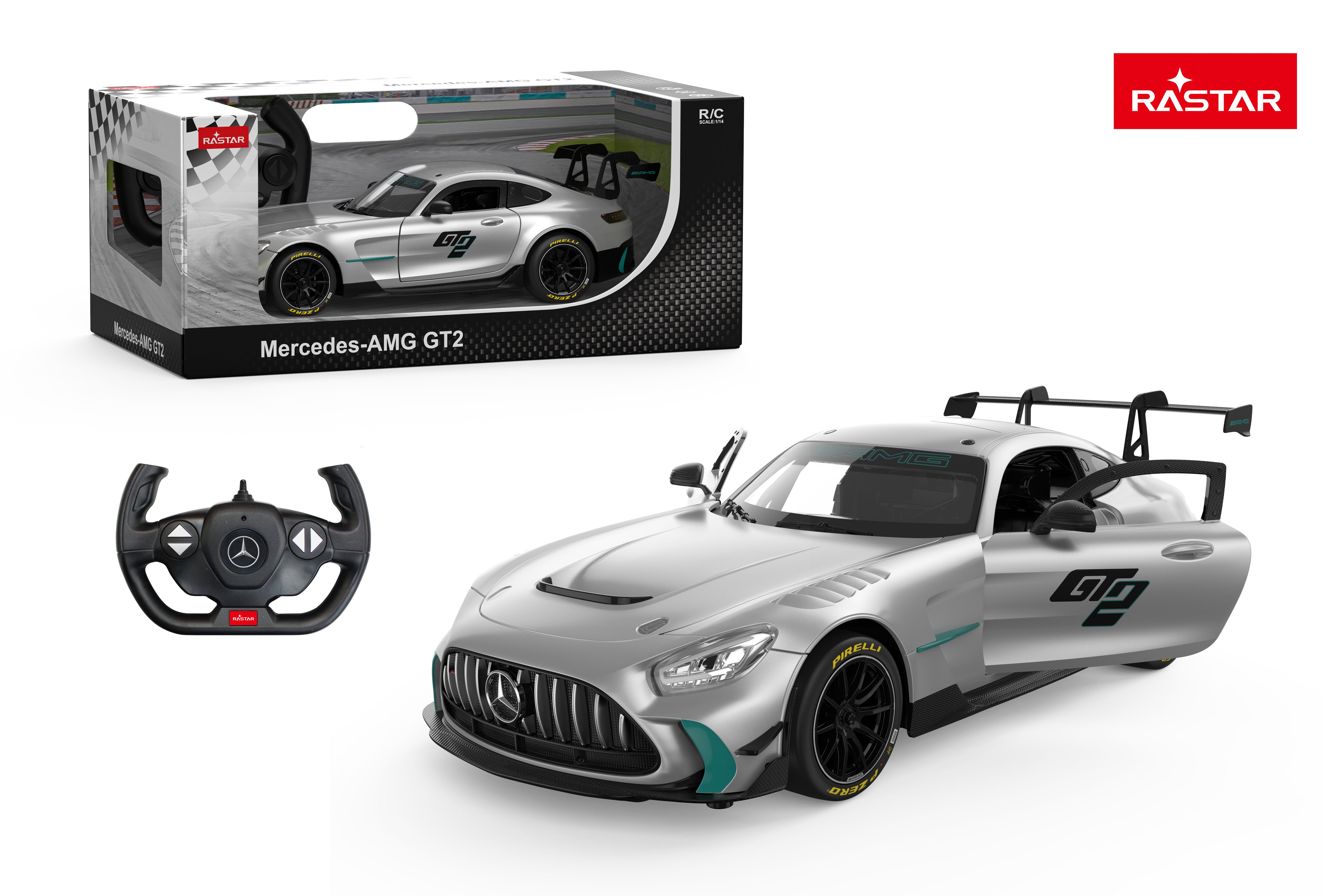 Rastar R/C 1:14 Mercedes-AMG GT2 - Silver