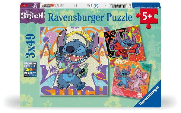 Ravensburger Disney Stitch 3 X 49 Pcs Puzzle