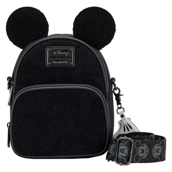 Loungefly! Leather: Disney D100 Corduroy Convertible Crossbody Bag