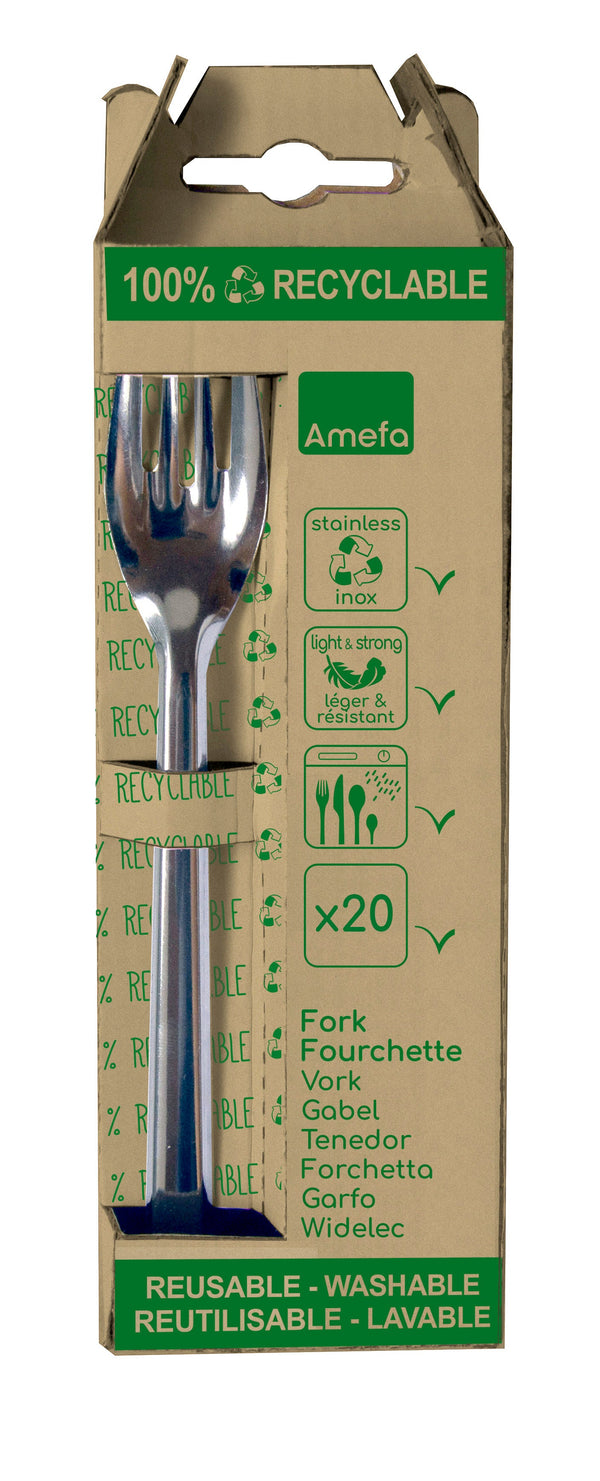 Amefa Leaves Table Forks S.S 20 pcs