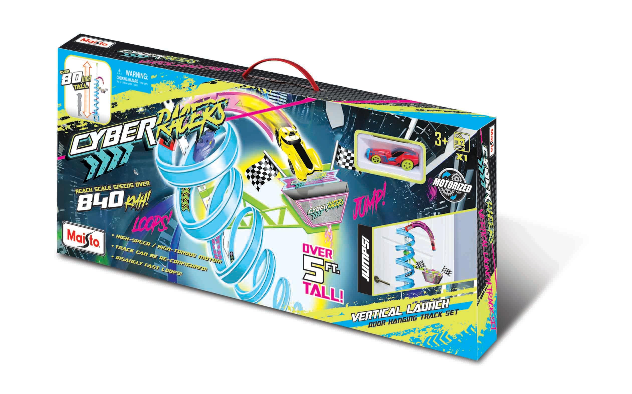 Maisto Cyber Racers Vertical Launch Track Set – includes 2 pc Pullback ...