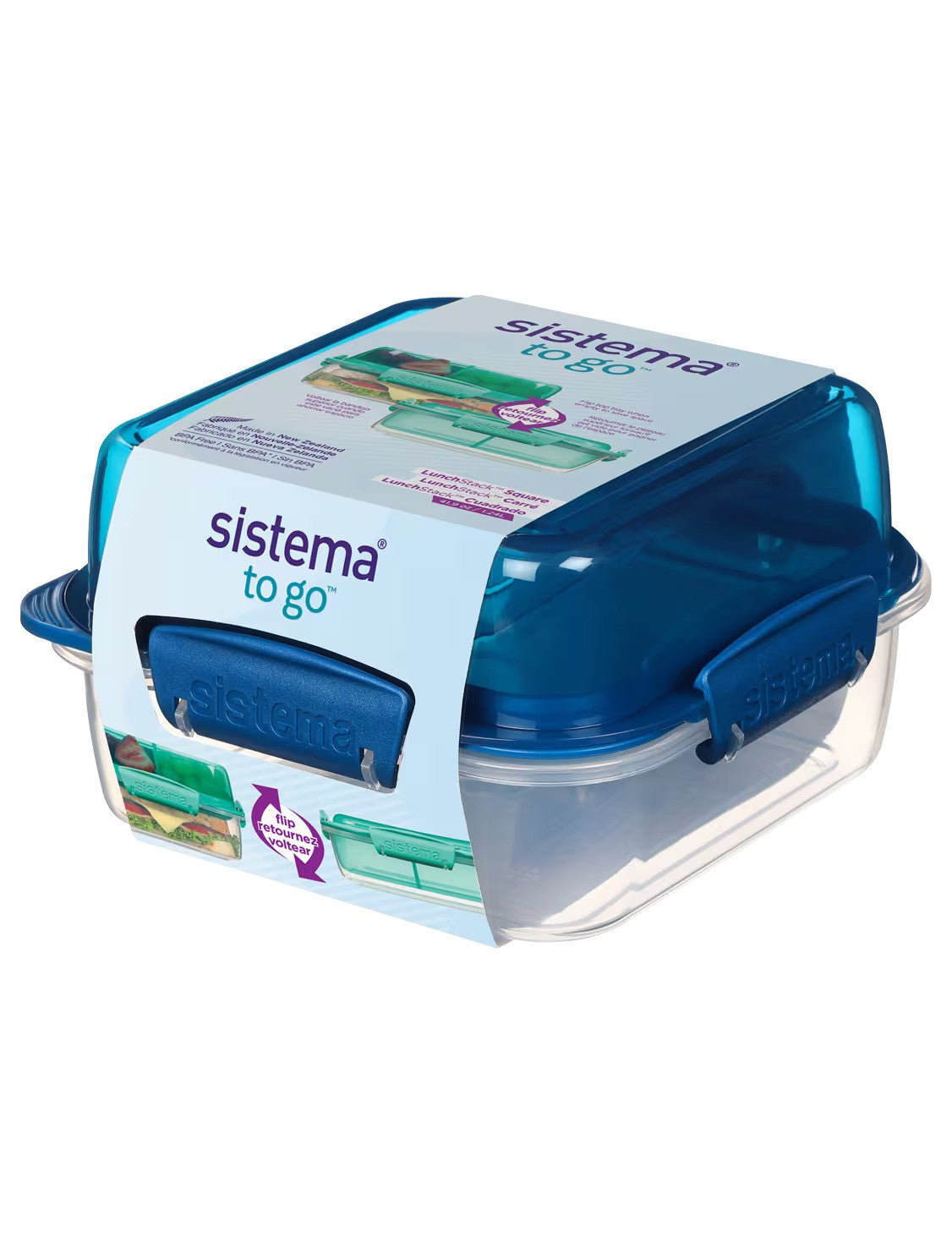 Sistema 1.24L Lunch Stack Square To Go