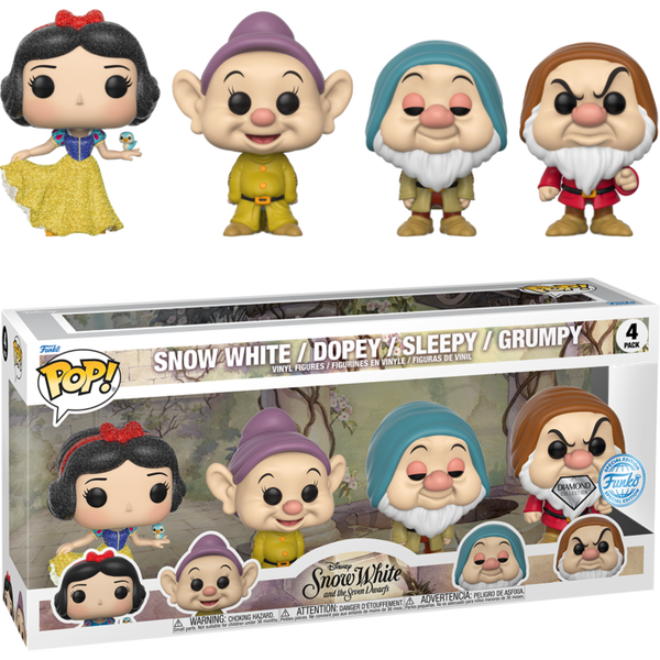 Pop! Disney: Snow White 4pk (DGLT)(Exc)