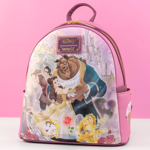 Loungefly! Leather: Disney Beauty and the Beast Movie Poster Mini Backpack