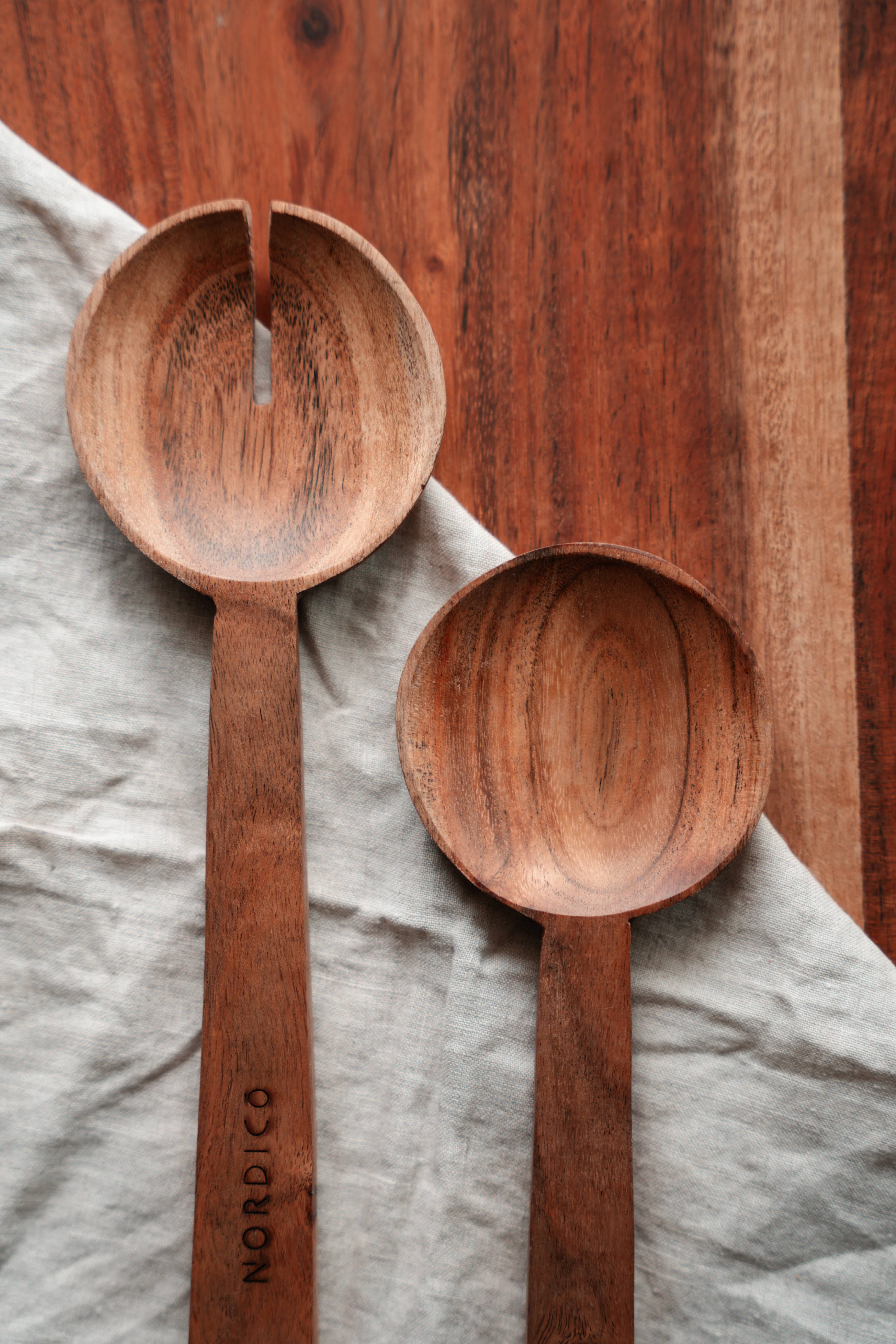 NORDICO Wooden Salad Servers