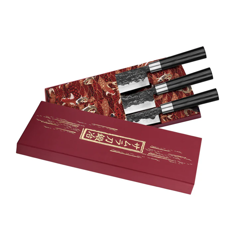 SAMURA BLACKSMITH STAINLESS STEEL KITCHEN KNIVES (Set of 3)