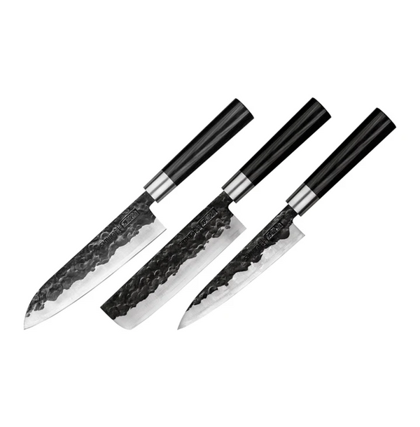 SAMURA BLACKSMITH STAINLESS STEEL KITCHEN KNIVES (Set of 3)