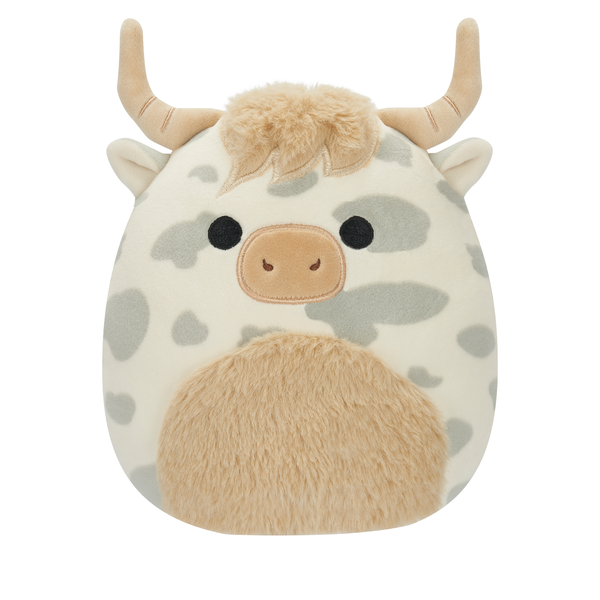 Squishmallows 7.5 " Plush - Borsa - Grey Spotted Highland Cow