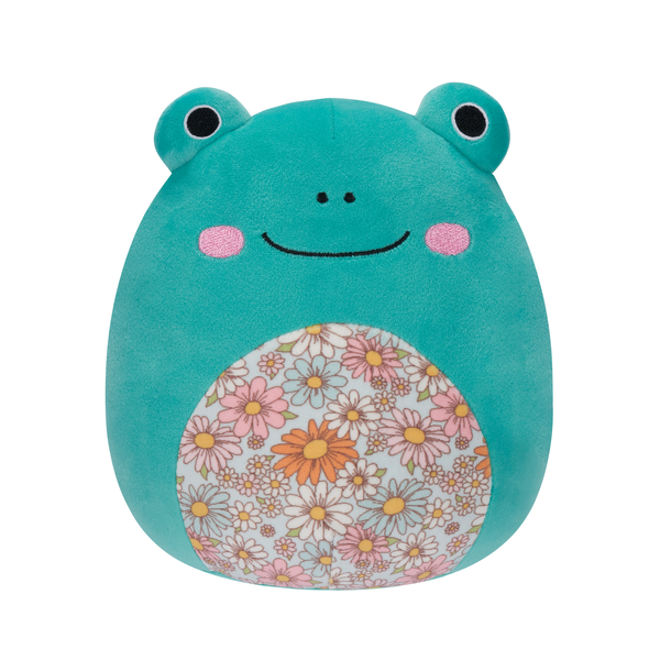 Squishmallows 7.5" Plush - Robert Aqua Frog W/Floral Belly