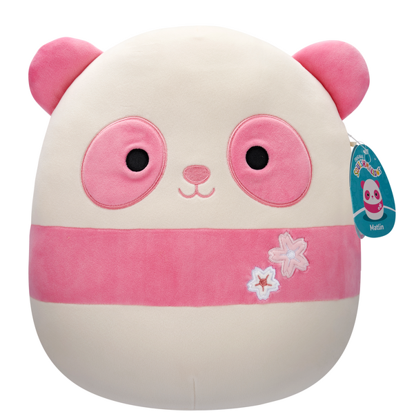 Squishmallows 12" Plush - Matlin - Pink Panda W/Sakura Flowers
