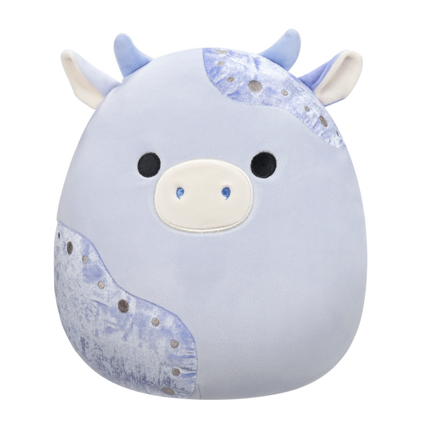Squishmallows 12" Plush - Tbd - Light Blue Velvet Cow W/Blue Patches