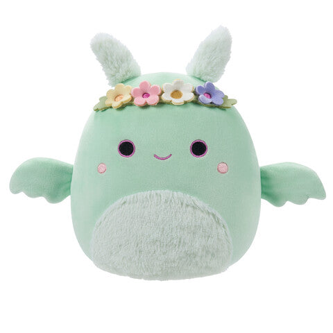 Squishmallows 7.5 " Plush - Tove - Mint Green Mothman W/Flower Crown And Fuzzy Belly