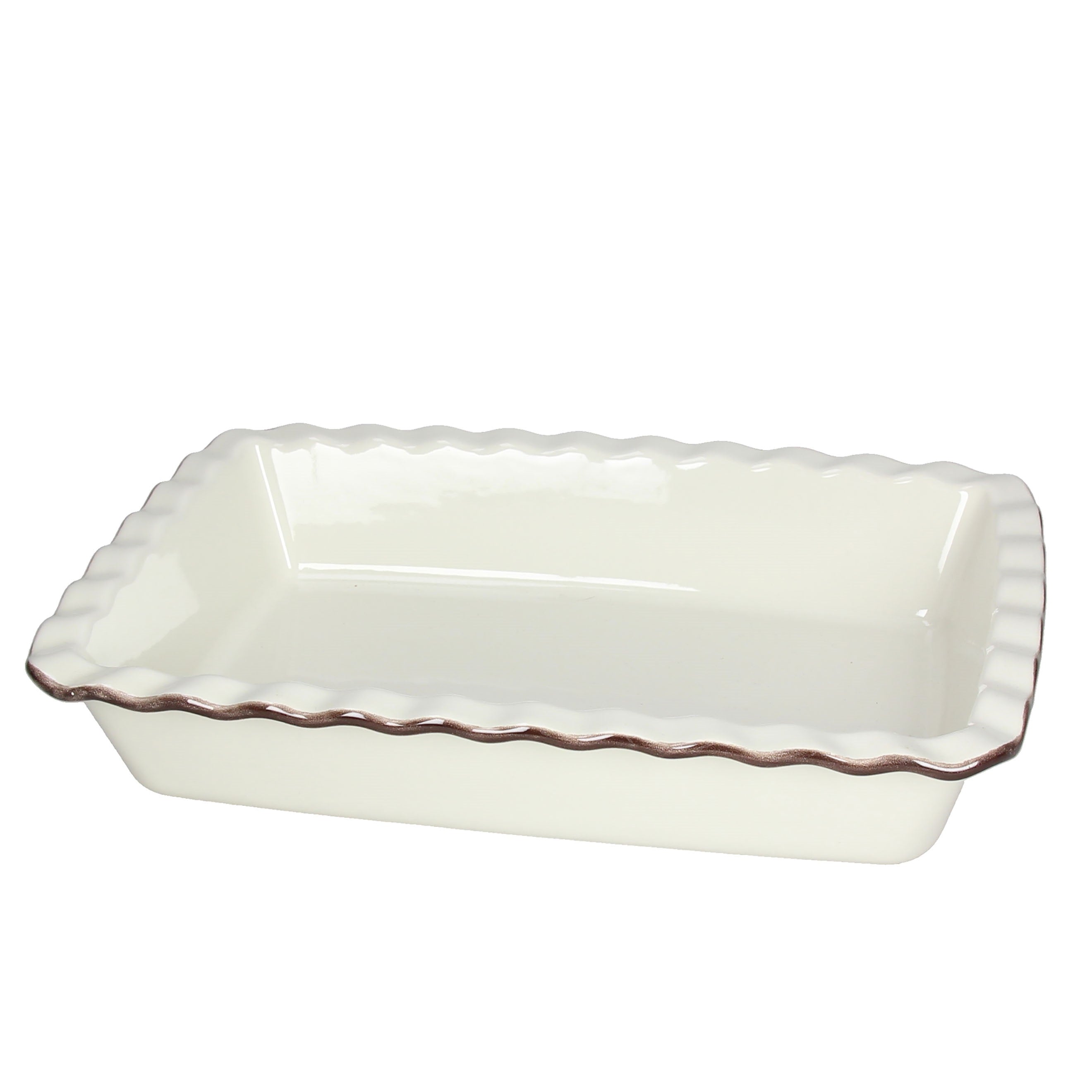 White Rect. Baking Dish - Country