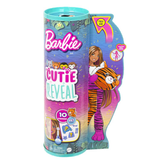 Barbie Cutie Reveal Jungle Series Tiger Doll